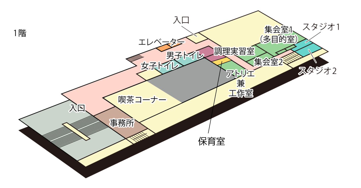 阿倍野区民センター : フロアマップ1F